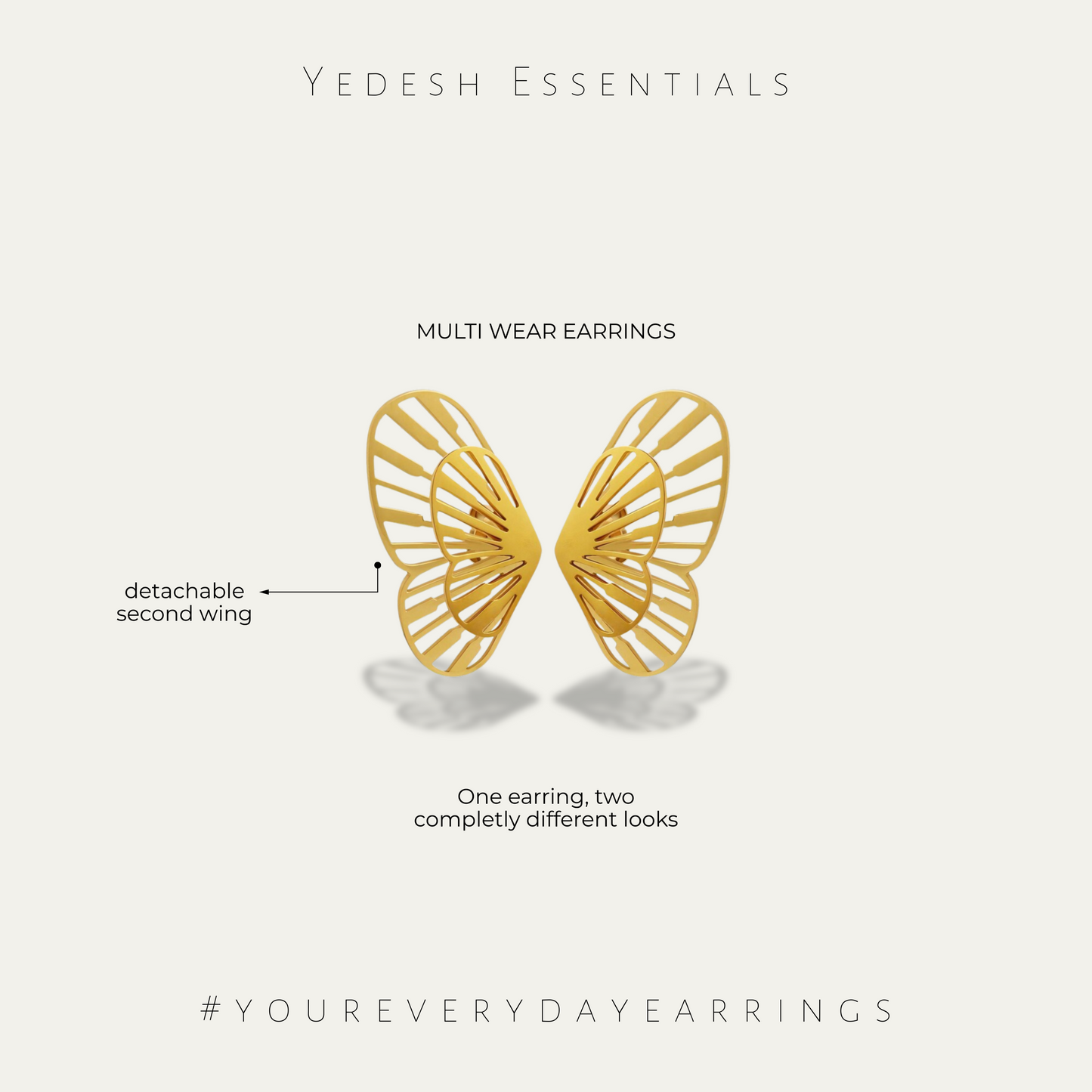 The multi-wear butterfly earrings