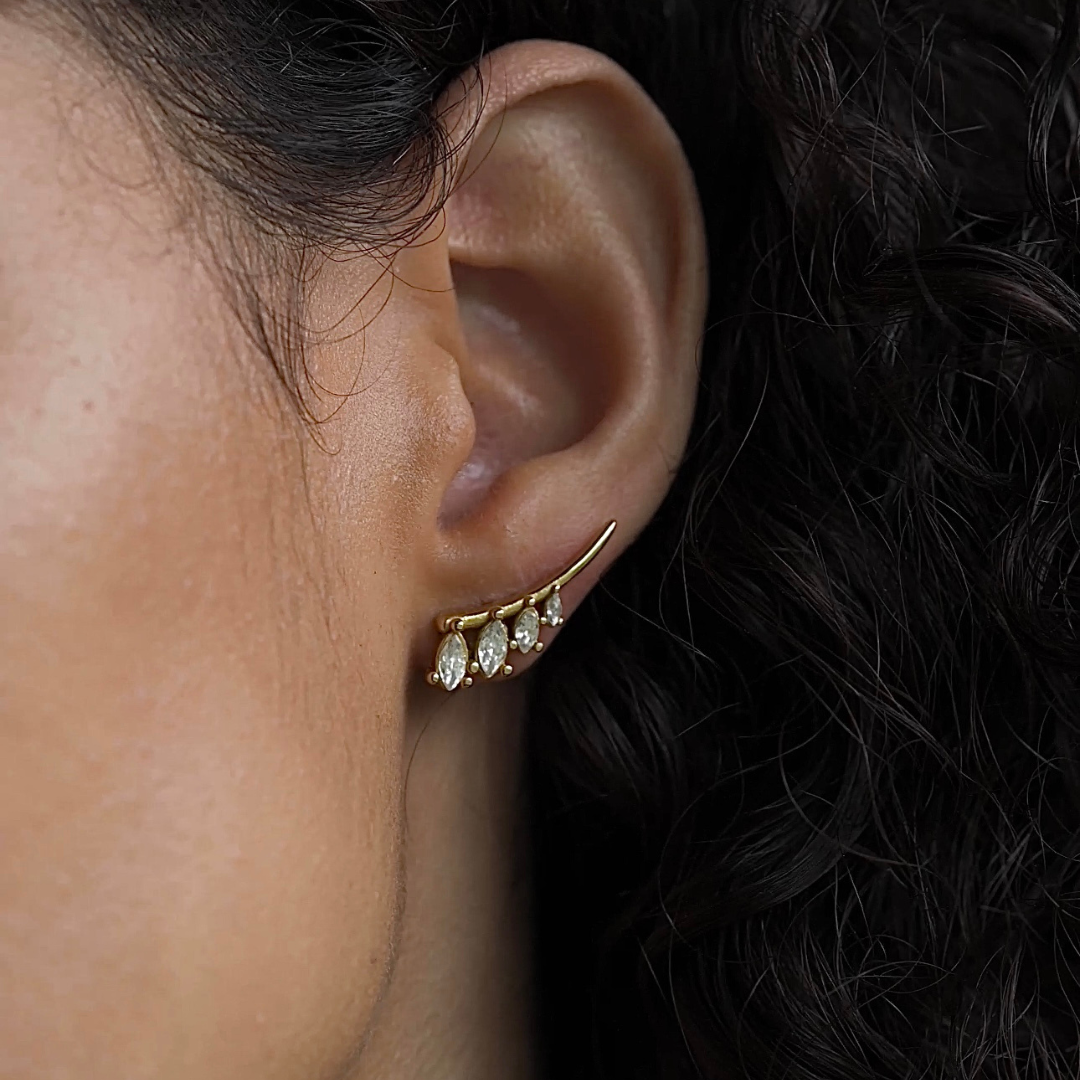 The crystal raindrop studs