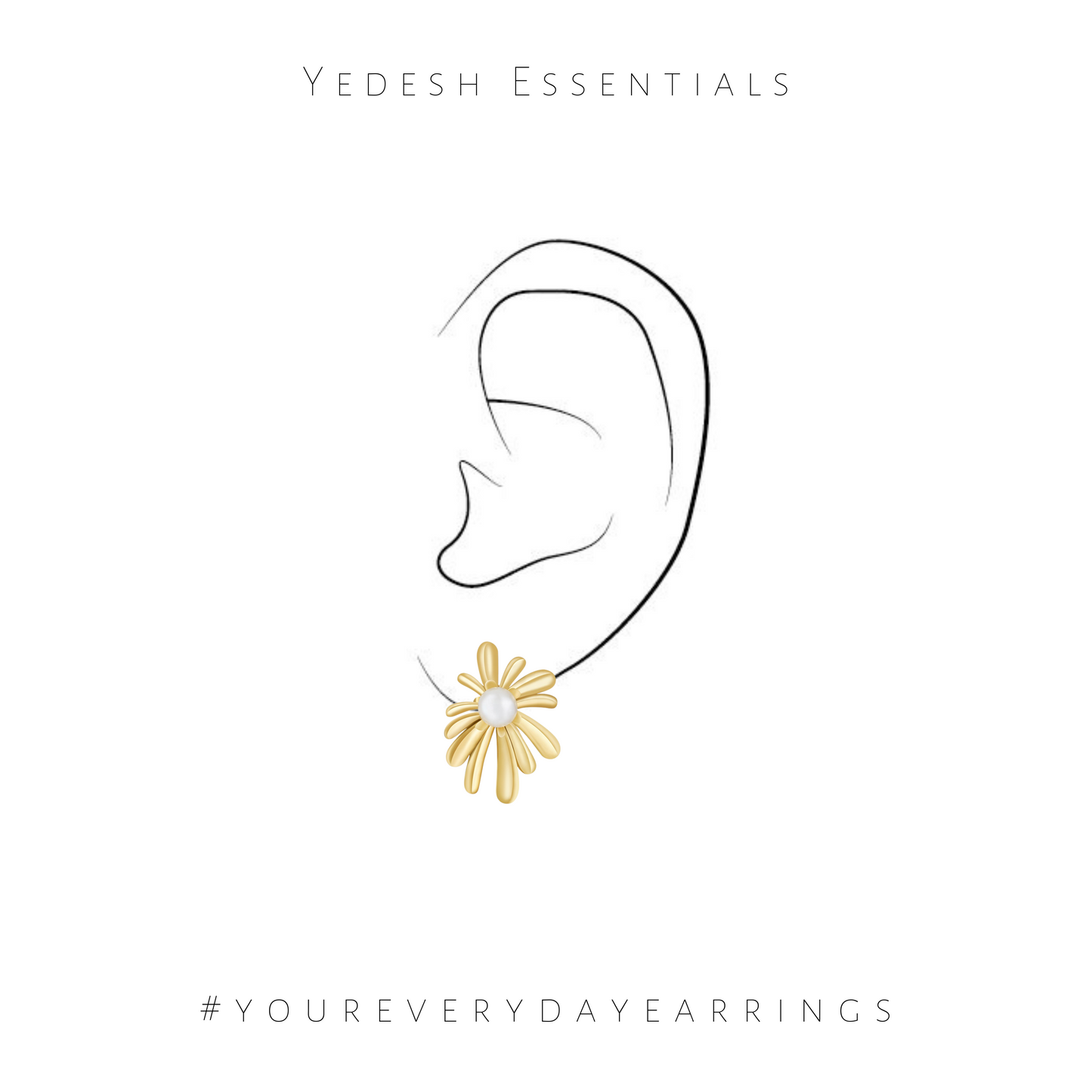 Floral bubble earrings