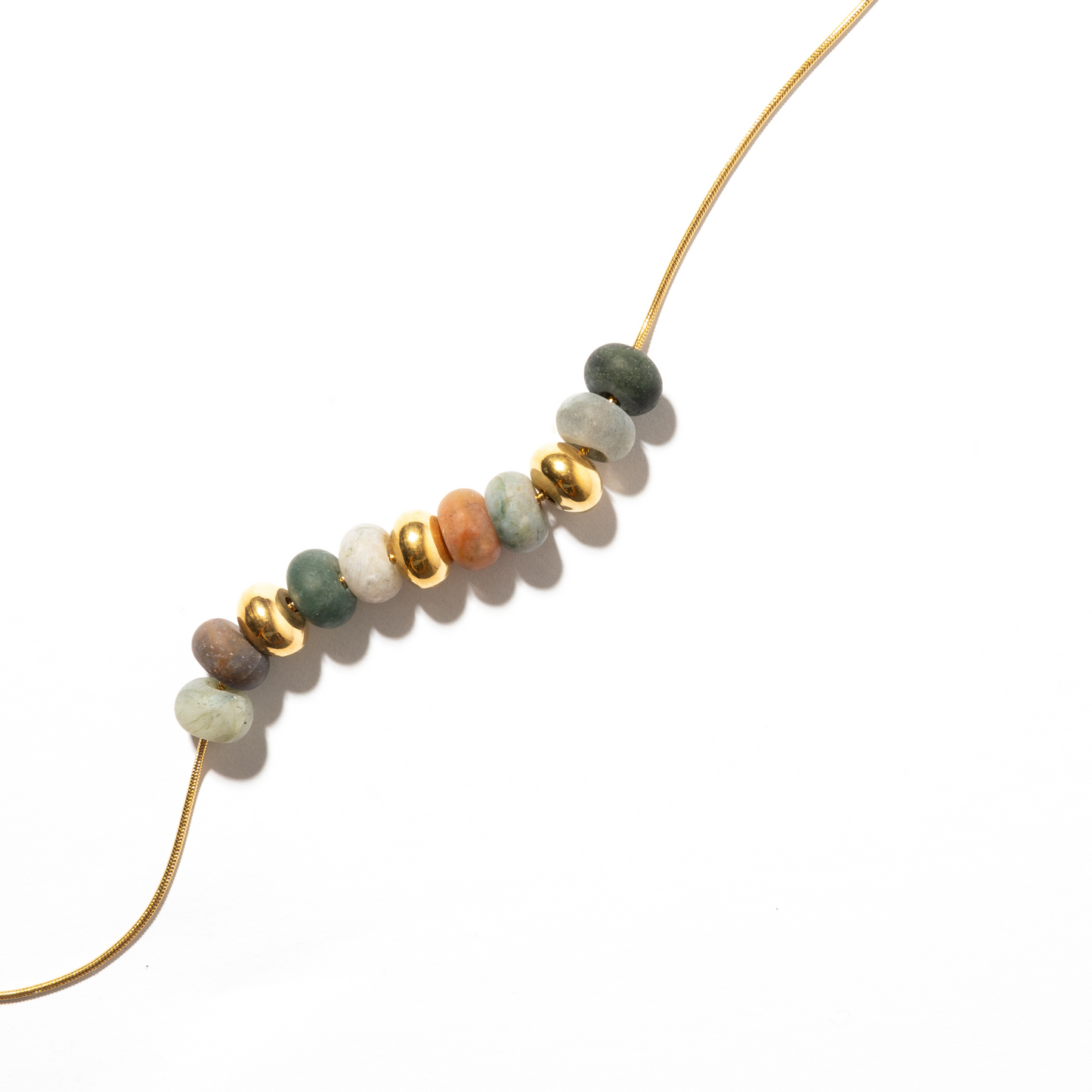 Cool tone beaded necklace