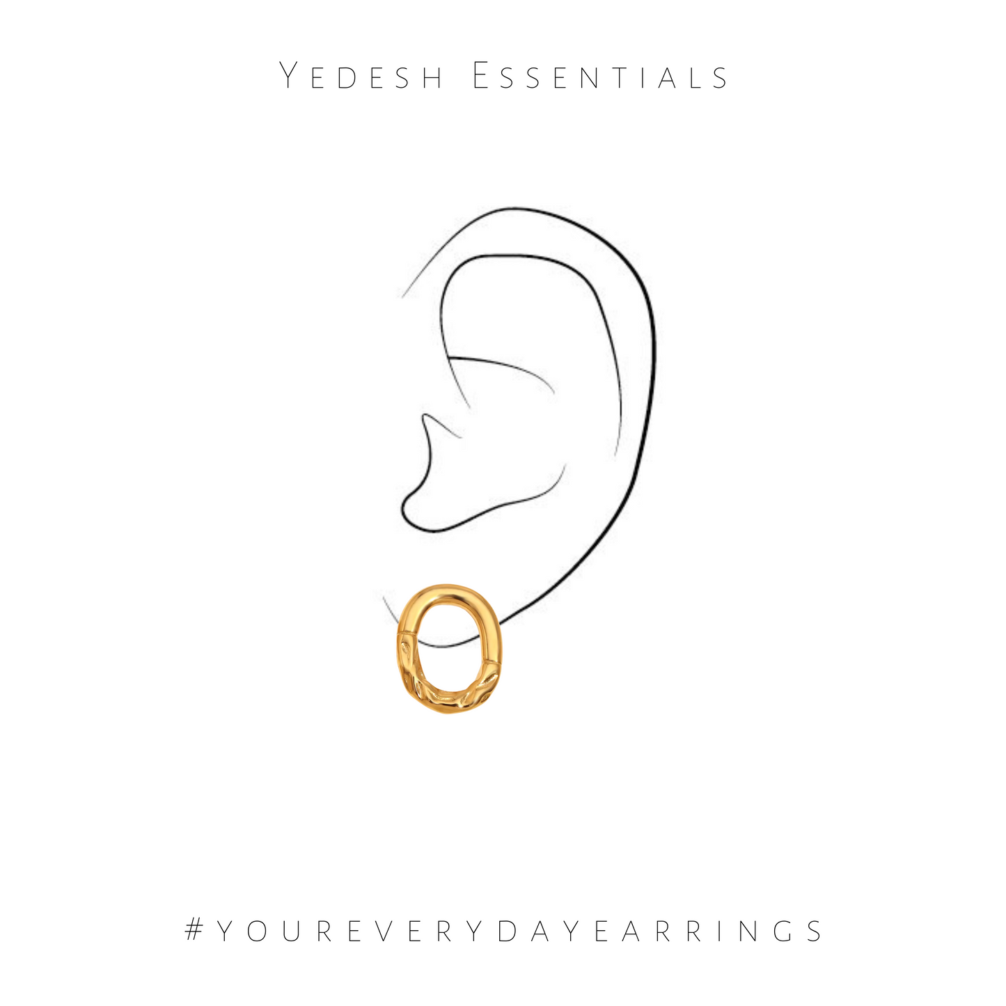 Oval hammered studs