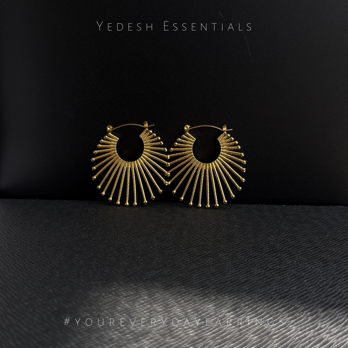 The sunburst earrings