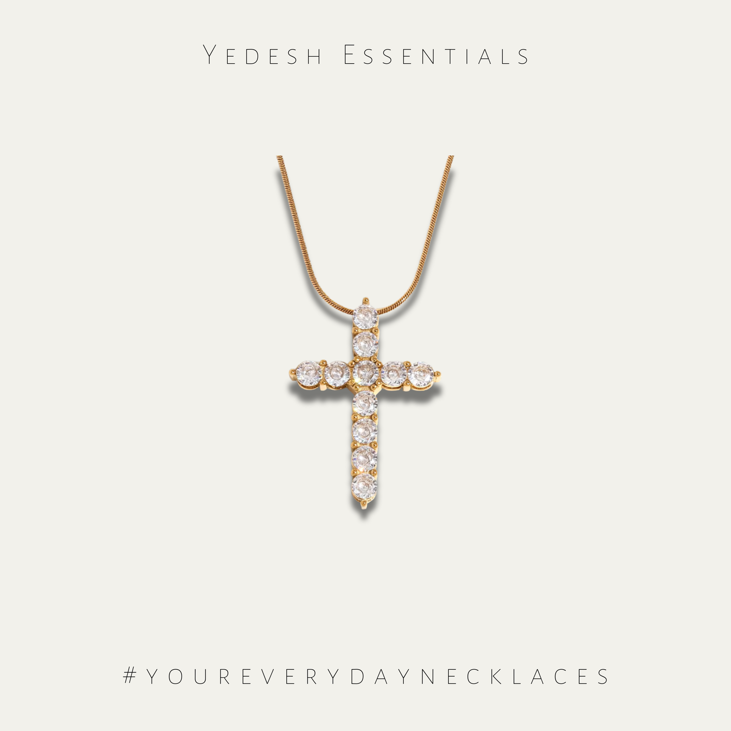 Crystal cross necklaces