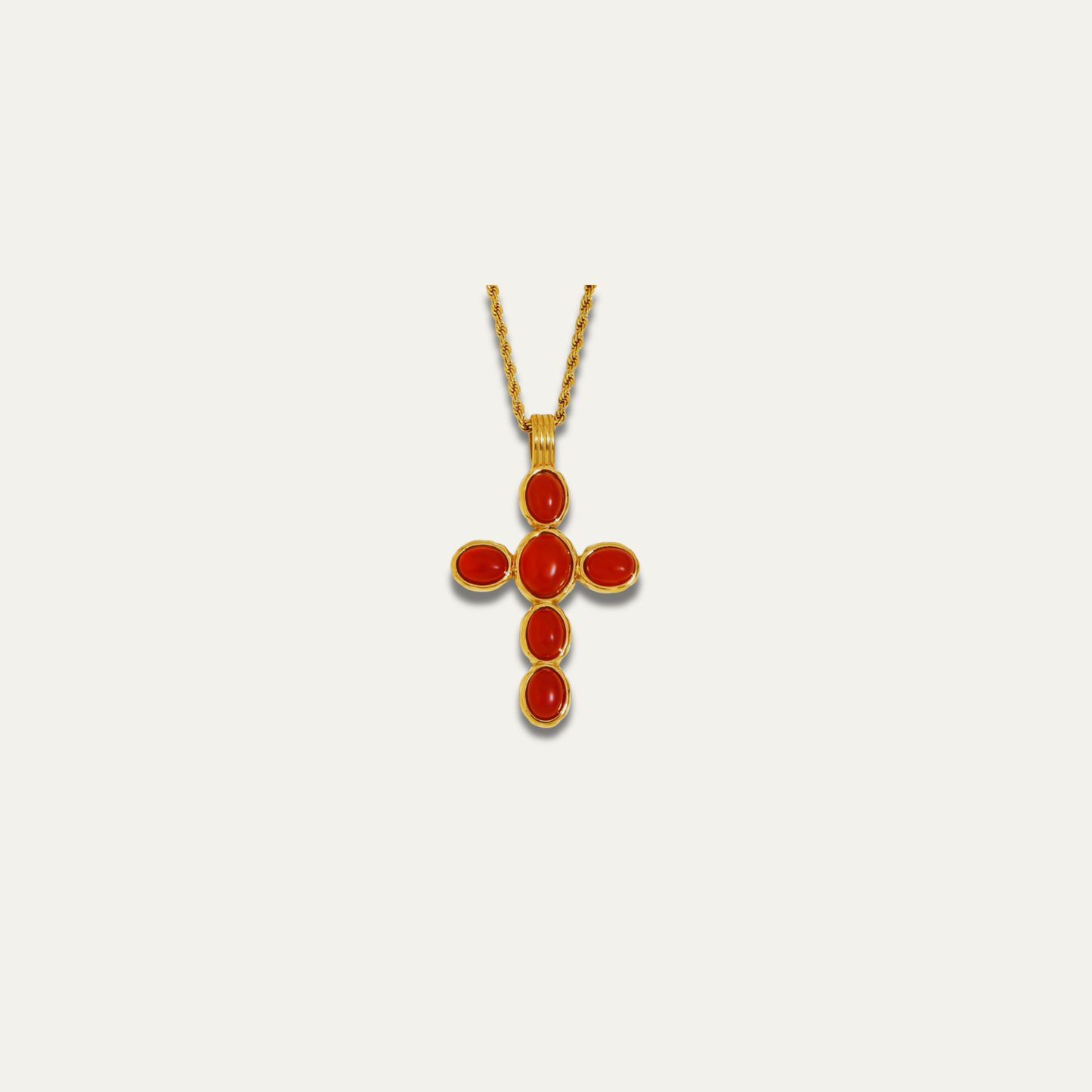 The gem cross necklaces