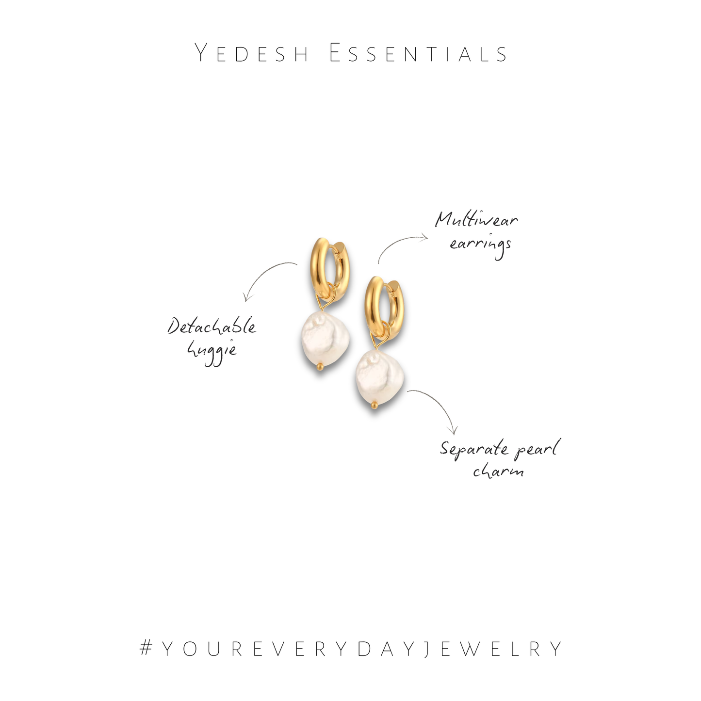 Multiwear freshwater pearl earrings