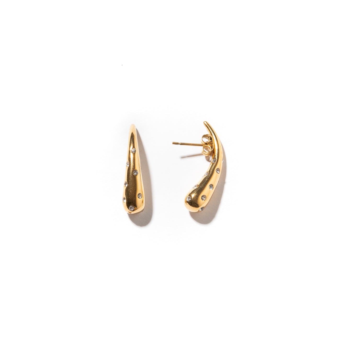 Golden tusk earrings