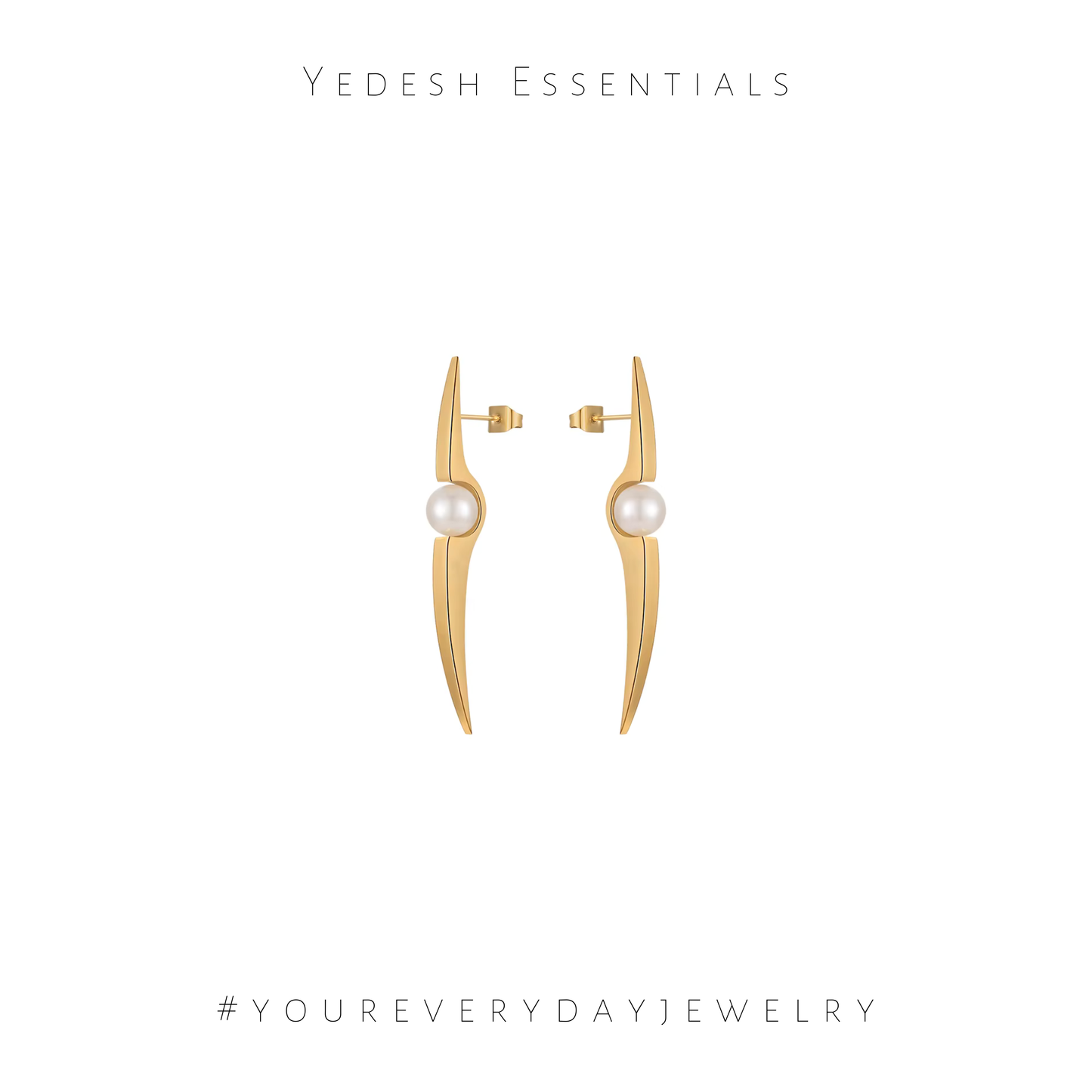 Spiked pearl earrings