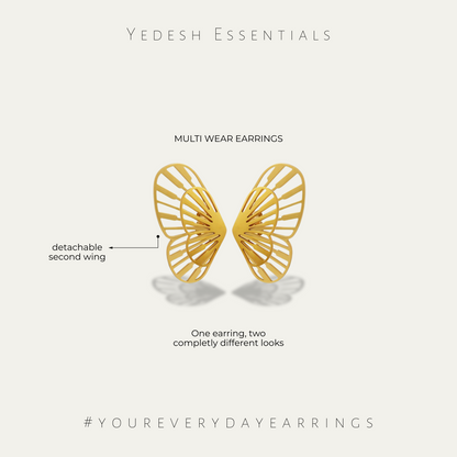The multi-wear butterfly earrings