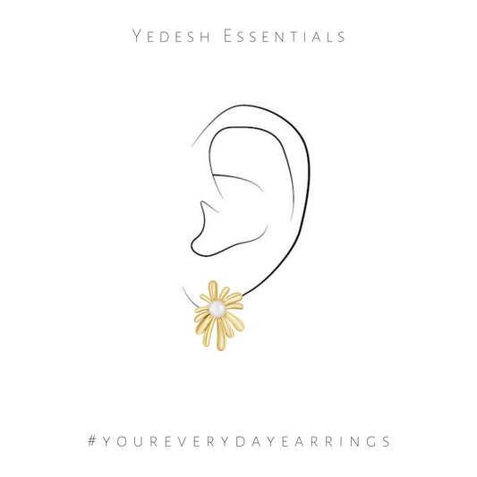 Floral bubble earrings