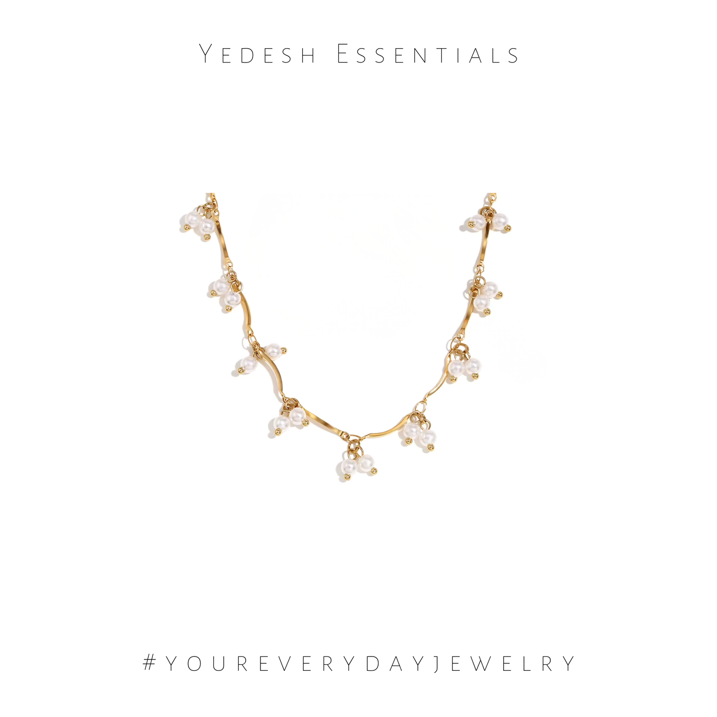 Pearl charm necklace