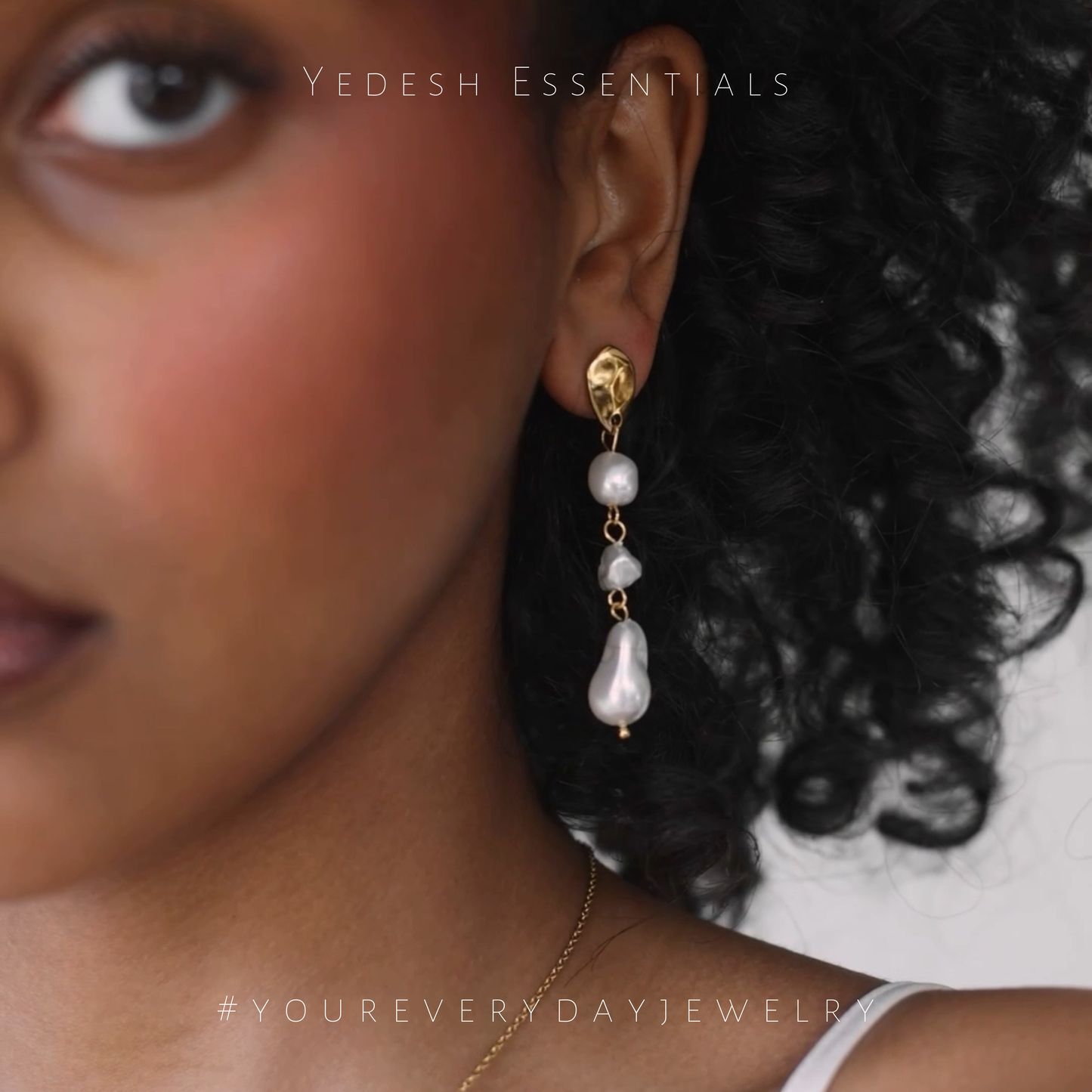 Baroque pearl drop earrings