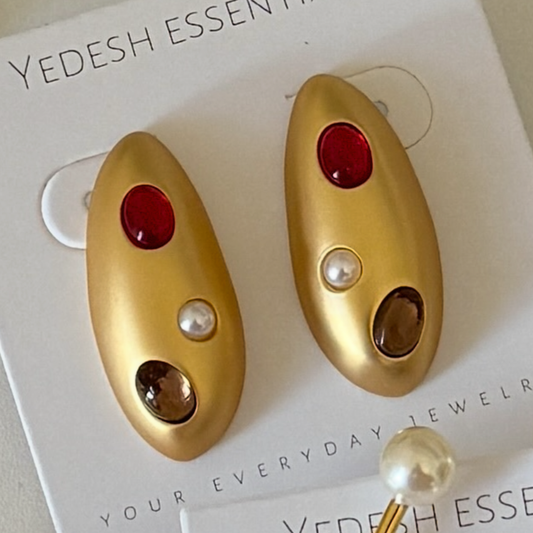 Multi stone earrings