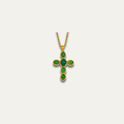 The gem cross necklaces