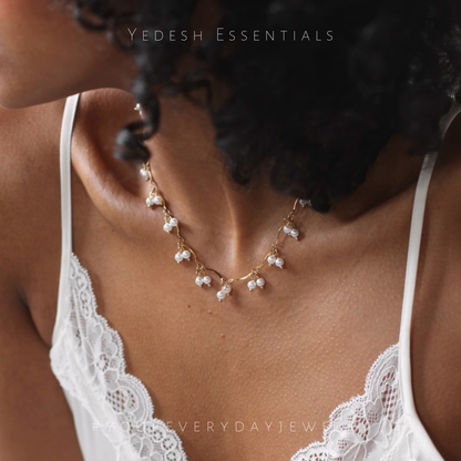 Pearl charm necklace